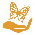 Organizational Transformation hand and butterfly icon